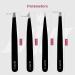 MJW Eyebrow Tweezers Set - Precision 4-Piece Stainless Steel Hair Removal Tweezers for Men & Women - Ideal for Eyebrow Plucking & Ingrown Hair - Buy Online on GoSupps.com