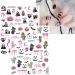 Pink Halloween Valentine's Day Nail Stickers 10 Sheets Self-Adhesive Nail Decal Pumpkin Ghosts Pink Nail Art Decoration Design Supplies - Buy Online on GoSupps.com