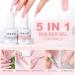 SAVILAND 5-in-1 Builder Nail Gel Kit - Clear & Nudes Hard Gel for Nail Extensions | 100pcs Forms & Clips - Perfect for Professionals & Beginners - International Shipping Available - Buy Online on GoSupps.com