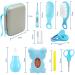 Bizcasa Baby Care Set - 11-Piece Newborn Childcare Kit with Nasal Sucker Comb Nail Scissors - Essential Baby Equipment in Blue for International Shipping - Buy Online on GoSupps.com