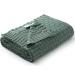 mimixiong Baby Blanket Soft Cozy 100% Cotton Knit Swaddle Baby Blanket for Newborn Boys Girls - Dark Green 100 x 80cm Dark Green - Waffle
