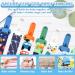 8Pcs Personalised Dummy Clip Set for Boys | Silicone Ring Adapter | Baby Pacifier Holders | Soother Clips Chain | Newborn Essentials Blue - Buy Online on GoSupps.com