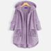 Shop Hanxiulin Oversized Plush Jacket for Women | Warm Fleece Hoodie - Autumn Outdoor Coat in Purple - Buy Online on GoSupps.com