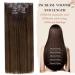 Vivien Clip-In Extensions | Remy Real Hair Balayage Dark Brown to Light Brown | 20 Inch 140g 7pcs PU Clips - Buy Online on GoSupps.com