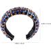 FRCOLOR Glitter Headband Baroque Headband Rhinestone Jeweled Wide Padded Hair Hoop Vintage Hairband Headpiece Hair Accessories for Women Women's Headbands Blue - Buy Online on GoSupps.com