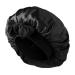 Abeillo Silk Sleep Bonnets for Women 1PC Adjustable Satin Night Sleeping Cap Soft Elastic Band Silk Bonnets for Sleeping Hair Bonnet with Tie Band for Curly Hair Braid Women (Black)
