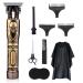 Barber Hot Sales Skeleton Type-C USB Chargeable Beard Clipper Beard Trimmer Carving T Outliner Old School Old Men (Yellow)