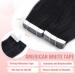 Vlasy 12 Inch Black Tape in Human Hair Extensions - 20pcs Straight Seamless Invisible Tape ins - Real Natural Hair Extensions - Buy Online on GoSupps.com