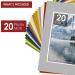 Mat Board Center Pack of 20 11x14 Mixed Colors White Core Picture Mats for 8x10 Photos - Ideal for Prints and Pictures - Buy Online on GoSupps.com