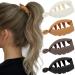 Hapdoo 4Pcs Small Hair Claw Clips for High Ponytail  Matte Banana Clips Hair Strong Hold Ponytail Bun Holder  Mini Hair Jaw Clips Barrettes Styling Accessories for Fine Hair Women Girls