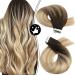 Moresoo Tape in Extensions Human Hair Balayage Blonde Tape in Real Hair Extensions Brown to Caramel Blonde with Platinum Blonde Hair Extensions Tape in 16 Inch 20 Pieces/50g #2/27/613 16 Inch #2/27/613