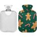 Cozy 2L Hot Water Bottle with Christmas Motif - Soft & Warm Ginger Cookies Design for Winter Relief - Perfect for Bed Hand Neck & Shoulders - Buy Online on GoSupps.com