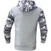 Men's Camo Colorblock Hoodie | Long Sleeve Autumn Outwear | X-Large A-Gray - Buy Online on GoSupps.com