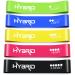 Hybrid Resistance Bands Set of 5 PREMIUM Skin Friendly | 5 Strength Levels Loop Exercise Bands for Pilates Training Physio Therapy Stretching Home Gym | FREE Guide and Bag for Men and Women