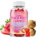Maca Root Gummies for Women & Men Organic Maca Root Supplement with Ashwagandha for Energy & Strength Support Sugar-Free/Vegan/Non-GMO Strawberry Flavor 60 Count Strawberry 60 Count (Pack of 1)