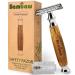 Safety Razor Silver | Bamboo Double Edge Razor | Mens Razors for Shaving | Safety Razor For Women | Shaving Razor | Double Edge Safety Razor | Single Blade Razors for Men | Reusable Razor | Bambaw Classic Silver