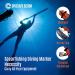 DiveSafe Torpedo Buoy Float for Scuba Diving, Spearfishing, Free Diving, Snorkeling - Includes Accessories, Dive Flag, Reflective Band, 100ft Line - Buy Online on GoSupps.com