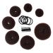 7-Piece Hair Knot Ring Bun Maker Set with Ribbons & Pins - Chignon Hairstyling Tools - Brown - Buy Online on GoSupps.com