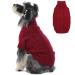 Hjumarayan dog sweater - simple & elegant Christmas sweater dog with legs Beautiful Christmas sweater dog with hole for leash warm dog sweater French bulldog (red l) l (breast 53cm back 40cm) Burgundrot