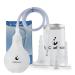 TopQuaFocus Enema Bulb Kits for Women and Men Intimate Female Shower Anal Douche Bulb with 5 Replaceable Nozzle & 27.56 Silicone Tube BPA & Phthalates-Clear 320-white