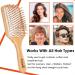 Natural Wooden Bamboo Hair Brush Set with Detangle Comb - Eco-Friendly Paddle Hairbrush for Men, Women, and Kids - Ideal for Thin, Long, Curly Hair - Promotes Scalp Health and Massage (White) - Buy Online on GoSupps.com