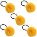 Youany Hair Ties - Women's Pompom Colorful Hair Ties Chic Pompom Hair Rope for Ponytail Fashionable Girls Hair Accessories for Daughter Sister turmeric - Buy Online on GoSupps.com