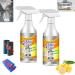 ZZNCMY Clean Up Kitchen Oil Stains Powerful Kitchen Grease Cleaner Oil Stain Cleaner All-Purpose Kitchen Cleaner For Oven Pots Grill (2Pcs)