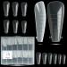 VNJAOI 120 POLL POLY BREATING GEL Dual Nail shapes Nail shapes with Skala Builder Coffin Nail For Gel Manicure Nail Art Design Salon DIY at home (Ballet Dual Nail Forms Set) Mold-8