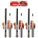 Mrettick 3PCS Lip Pencil,Peel Off Lip Pencil Tattoo,Peel Off Lip Stain,Long Lasting Lip Stain Peel Off,Infused with Hyaluronic Acid and Vitamin E (#1, M)