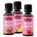 GymQueen Tasty Drops 3x30ml Strawberry Lemon Cherry Flavour Drops without calories Summer Garden Mix 30 ml (pack of 3)
