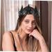 LIFKOME Tiara Crown Halloween Decor Party Photo Prop Party Cosplay Props Pu One Size Black - Buy Online on GoSupps.com