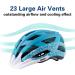 Matte Blue Adult Youth Bike Helmet | Lightweight & Adjustable for Women, Men, Teenagers, Kids | Detachable Visors | Road & Mountain Bicycle Helmet - M (54-58 cm) - Buy Online on GoSupps.com
