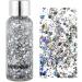 HUANTAITAI Silver Glitter Mermaid Sequins Chunky Liquid Eyeshadow & Body Gel - Festival Cosmetic for Face, Hair, Nails - Long Lasting Sparkle - Buy Online on GoSupps.com