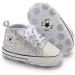 BAIELey Baby High Top Canvas Sneakers - Silver, 0-6 Months - Buy Online on GoSupps.com