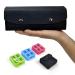 VOFOON Travel Pill Organizer 4 Times a Day Weekly Pill Box 4X a Day Medicine Organizer Pill Case for Vitamins Medicine Fish Oils Supplements 7 x 4 Compartment Black