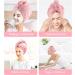 Yivalue Super Absorbent Hair Towel Cap Set - Quick Dry for All Hair Types - 2 Pack Hair Drying Caps for Women, Men, Kids - Buy Online on GoSupps.com