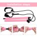 Glkeby Adjustable Pilates Stick with Tension Rope - 2-Part Pink | Enhance Flexibility & Strength for Yoga & Exercise - Buy Online on GoSupps.com
