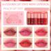 6 Color Peach Lip Tint Stain Set | Matte Velvet Korean Lip Gloss - Waterproof Long Lasting Multi-Use Mini Liquid Lipstick - Buy Online on GoSupps.com