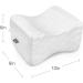 DMI Contoured Memory Foam Knee Wedge Pillow for Sleeping - Sciatica, Hip & Back Pain Relief - Leg Pillow for Side Sleepers - Bed Positioner - White - Buy Online on GoSupps.com
