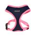 Puppia Soft Harness II - Soft dog harness for small and medium sized dogs - very comfortable and adjustable Navy Blue M
