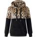 Bigfanshu Women's Tops Leopard Patchwork Long Sleeve Sweatshirt Pullover Shirt Blouse Black - Buy Online on GoSupps.com