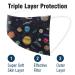 Space & Solar System Theme Kids Face Masks | 50 Disposable Masks Individually Wrapped with Planet Prints by WeCare - Buy Online on GoSupps.com