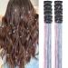 Hair Tinsel Pack of 12 Pcs Clip in Hair Tinsel 20 Inch Colorful Glitter Tinsel Hair Extensions Festival Gift Tinsel Fairy Hair Extension Party Dazzle Hair Accessories Strands Kit for Women Girls Kids(20 Inch 12Pcs Col...