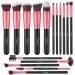 Makeup Brushes Makeup Brush Set - 16 Pcs BESTOPE PRO Premium Synthetic Foundation Concealers Eye Shadows Make Up Brushes set,Eyeliner Brushes(RoseGold) Black RoseGold