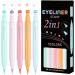 Liquid Colored Eye Liner Waterproof Quick-Drying Sweat-Proof Eye Liner Stamps Star Moon Heart Flower Colorful Winged Eye Liners Double Ended 2-in-1 Eye Makeup Pen for festival makeup - Buy Online on GoSupps.com