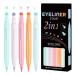 Double-Headed Liquid Eye Liner Stamp Waterproof Quick-Drying Sweat-Proof Eye Liner Stamps | Star Moon Heart Flower Colorful Winged Eye Liners Double Ended 2-in-1 Eye Makeup Pen for festival