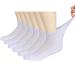 Athlemo Women&Men Bamboo Diabetic Socks 6 Pairs Circulatory No-Binding Ankle Seamless for Smelly Foot Sock Style10-13 Mens Shoe Style8-12 White(6 Pairs)
