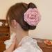 Big Flower Hair Claws Women's Vintage Headwear Big Rose Flower Hair Bow Barrettes Ponytail Holder Hair Accessories for Girls Pink - Buy Online on GoSupps.com