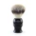 Edwin Jagger 1EJ336Synst Classic synthetic silver tip environmentally friendly vegan peeling rasier brush for shaving cream or shaving soap for men and women (black)