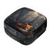 Menstrual Pad Bag with Zipper Ladies Napkin Bag Tampons Collection Bag for Women and Girls (Fox in the Forest)